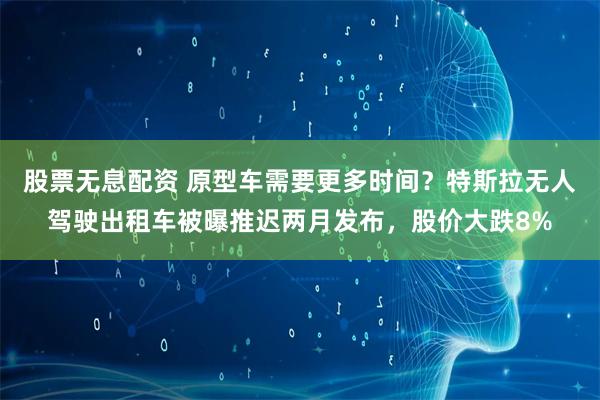 股票无息配资 原型车需要更多时间？特斯拉无人驾驶出租车被曝推迟两月发布，股价大跌8%